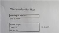 thumbnail of Wednesday Bar Hop